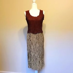 Lee Andersen Vienna Rose Dress Fossil/Wine